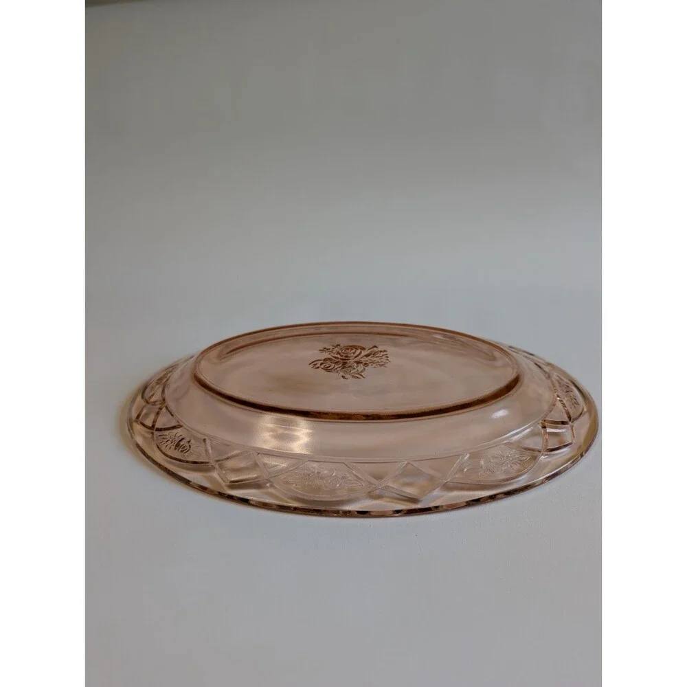 Vintage Federal Glass Rosemary Pink 12